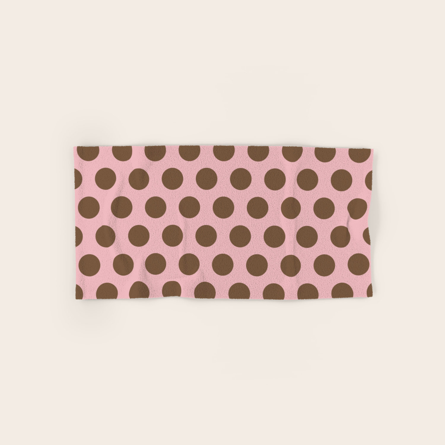 Pink And Brown Polka Dots 471 Hand Bath Towel By Tony Magner Society6