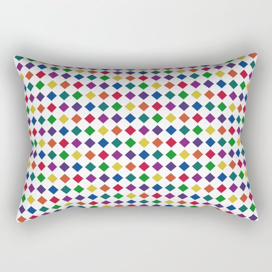 Colorful Seamless Rectangular Geometric Pattern Rectangular Pillow