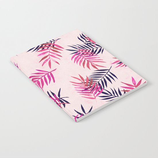 Pink Palm Pattern Notebook