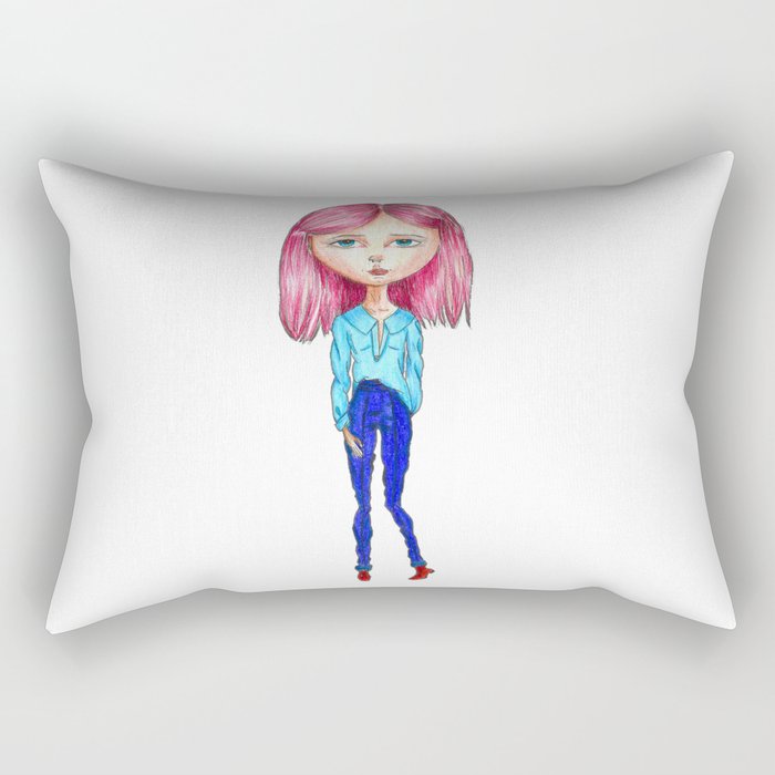 Pink Blythe Rectangular Pillow
