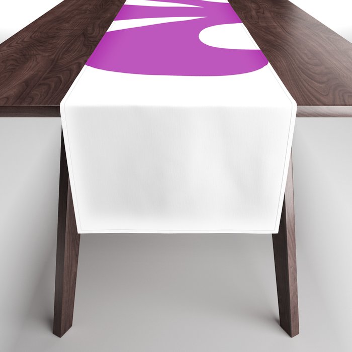 Fleur de Lis (Purple & White) Table Runner