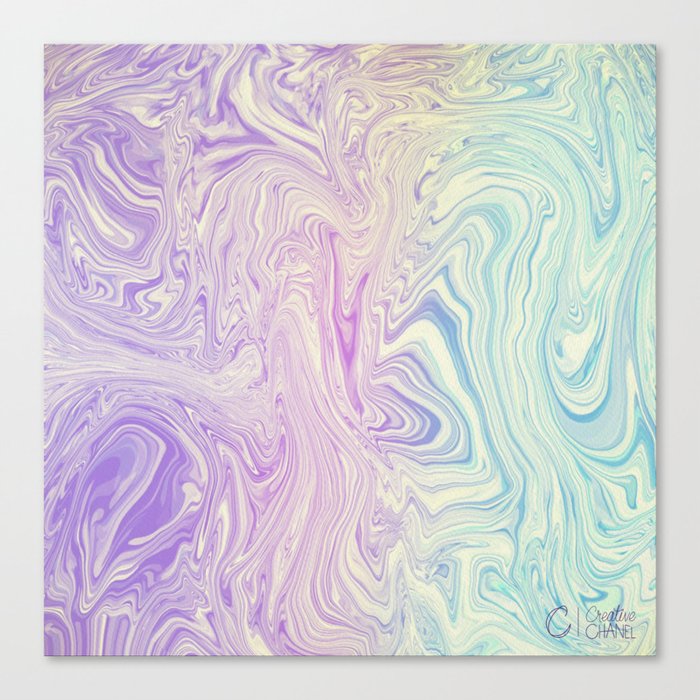 Liquid Pastel Canvas Print