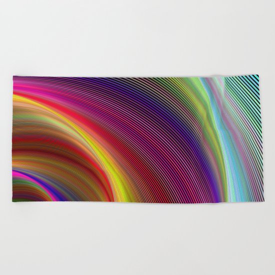 Vortex of colors Beach Towel