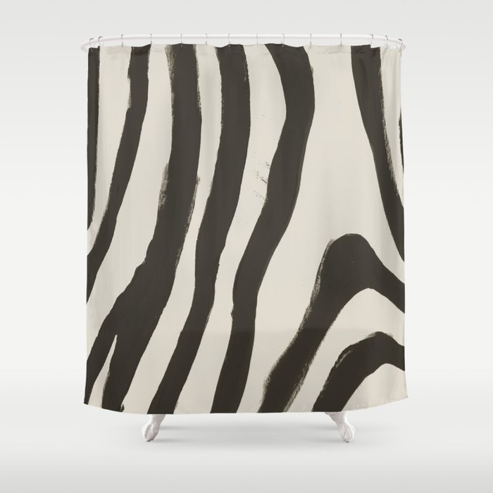 Painted Zebra Shower Curtain