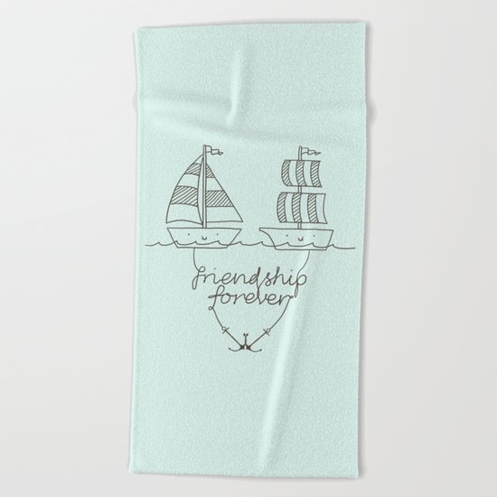 Friendship forever Beach Towel