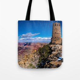 Desert View Watchtower Panorama Tote Bag