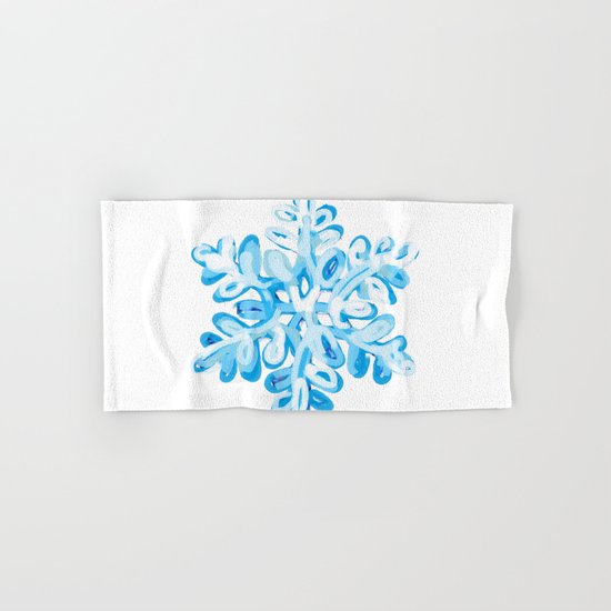 Let It Snow Snowflake Painting Hand & Bath Towel
