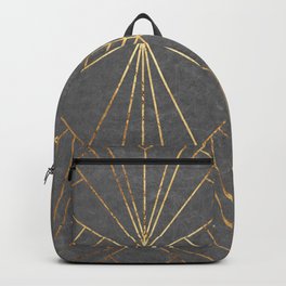 Art Deco in Textured Grey - Large Scale Backpack