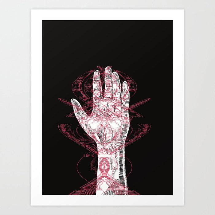 Reaching for Strength: A Study in Resilience Art Print