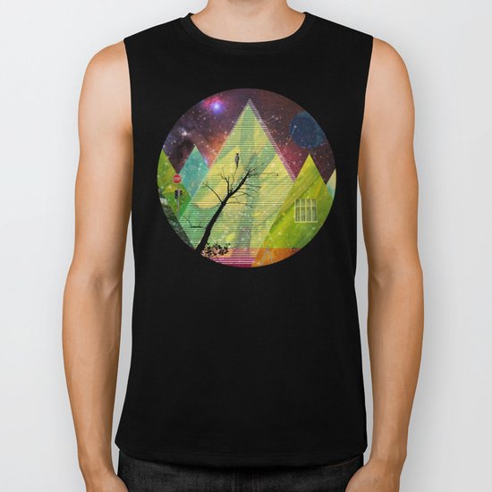 Wonder Wood Dream Forest Pyramids · Crop Circle Biker Tank