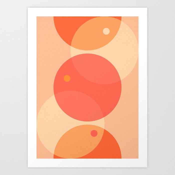 Circular  - Peach Fuzz Design Art Print