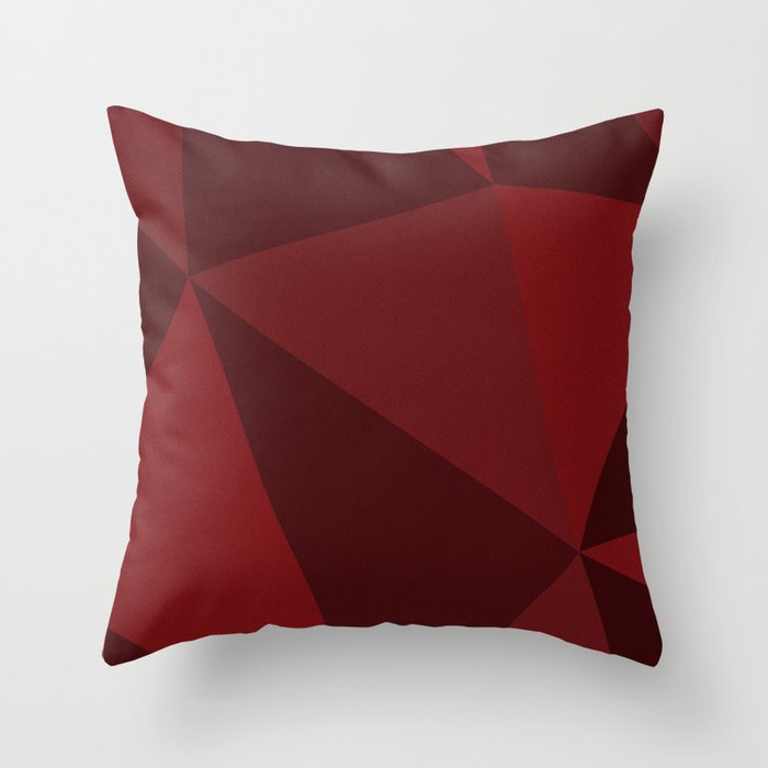 Red Triangles 2 Throw Pillow