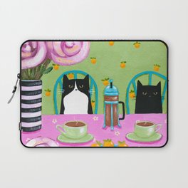 French Press Coffee Cats Laptop Sleeve