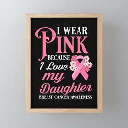 Breast Cancer Ribbon Awareness Pink Quote Framed Mini Art Print