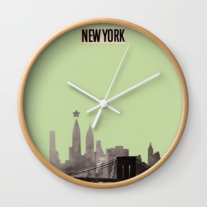 New York Wall Clock By Cassiabeck Society6
