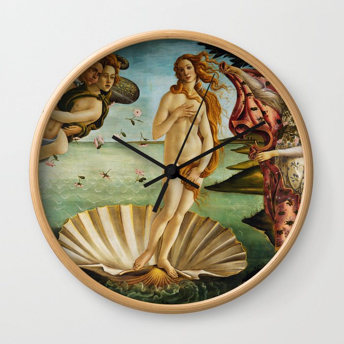 The Birth of Venus by Sandro Botticelli (1485) Wall Clock