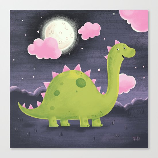 Gus the Dinosaur Canvas Print
