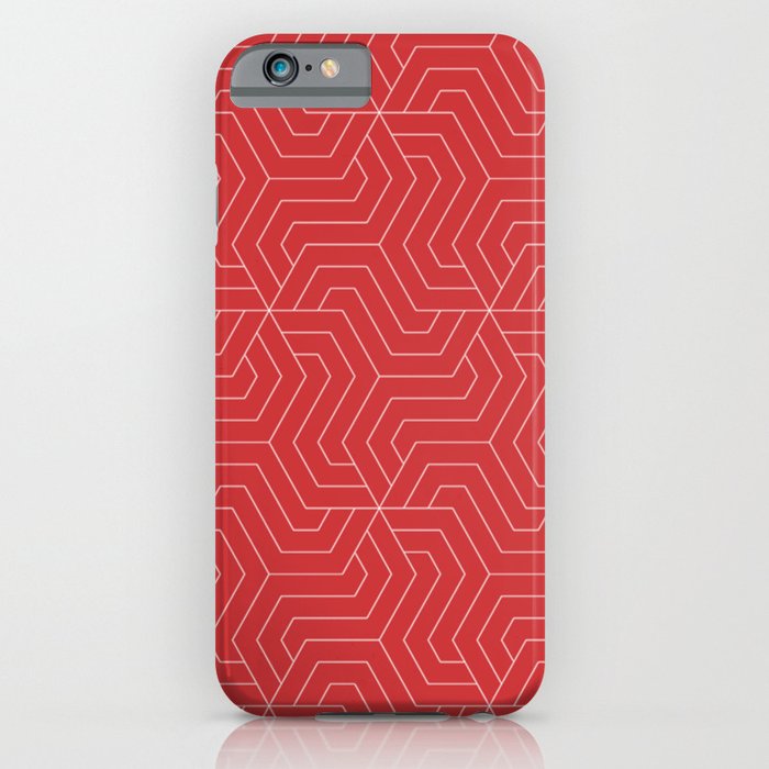 Madder Lake - red - Modern Vector Seamless Pattern iPhone Case