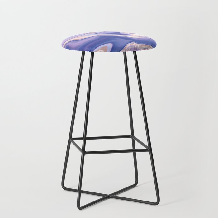 Lavender Liquid Marble Bar Stool