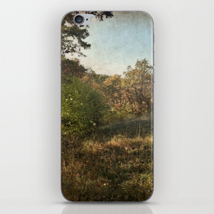 Vintage postcard countryside forest iPhone Skin