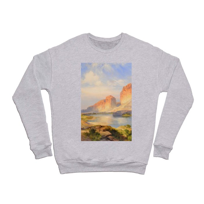 Red Sandstone Cliffs of the Upper Colorado River (Green River, Wyoming) landscape by Thomas Mann Crewneck Sweatshirt