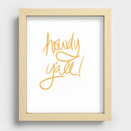 Howdy Y'all Recessed Framed Print