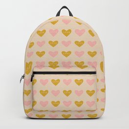 Love and love and more love golden pink Backpack