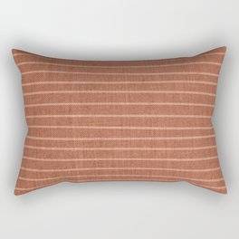 Boho, Minimal, Line Art, Stripes, Terracotta Rectangular Pillow