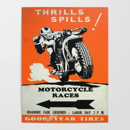 Vintage poster - Motorcycle Races Poster