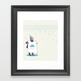 It's raining. Framed Art Print