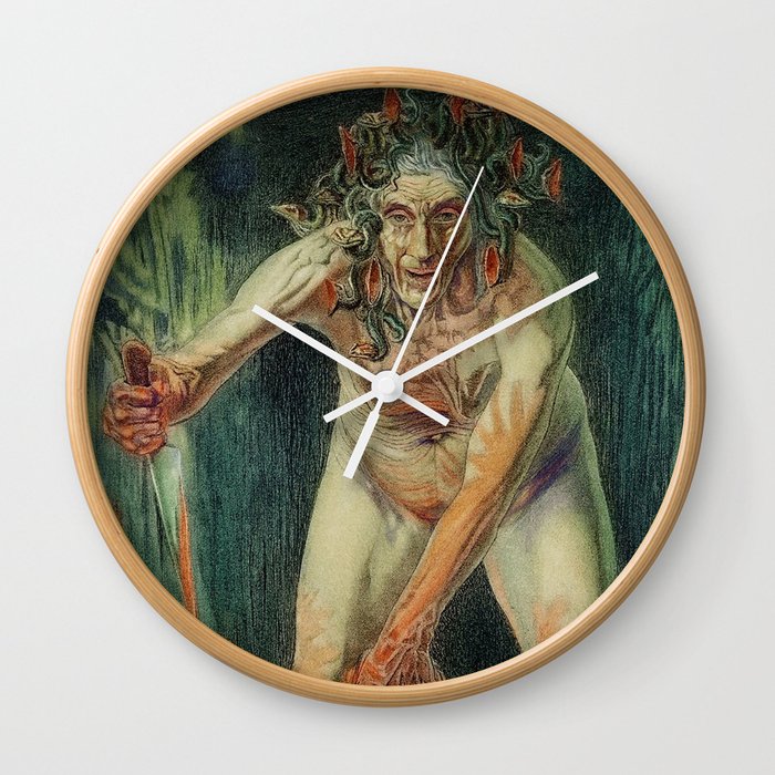 Medusa vintage artwork - Carlos Schwabe Wall Clock