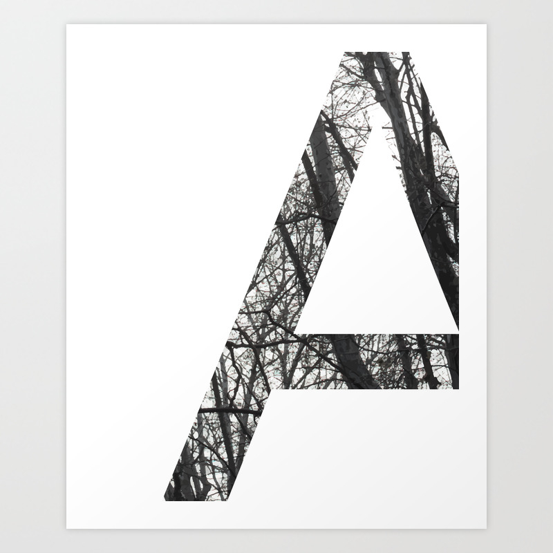 Minimal Letter A Print With Photography Background Art Print By Aelissedesign Society6