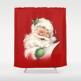 Vintage Santa Shower Curtain