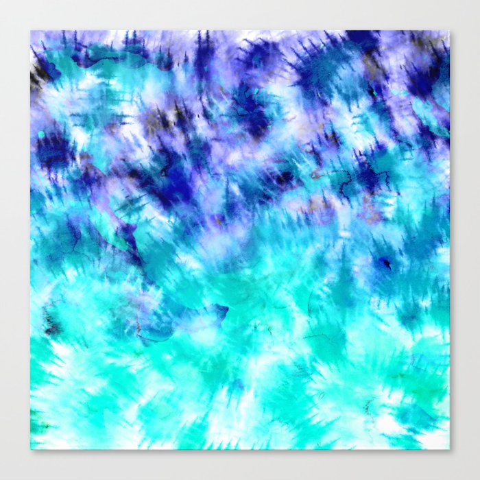 Modern Boho Blue Turquoise Watercolor Mermaid Tie Dye
