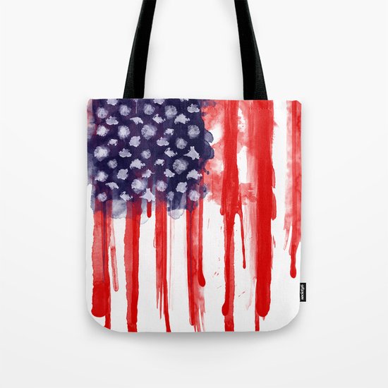 American Spatter Flag Tote Bag