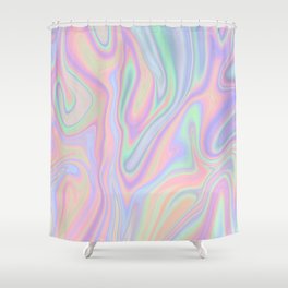 Liquid Colorful Abstract Rainbow Paint Shower Curtain