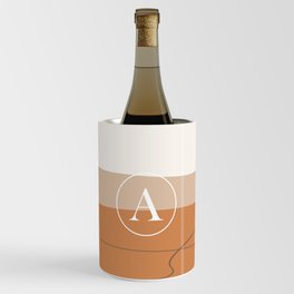 A - Initial Monogram Letter A Abstract Design Wine Chiller