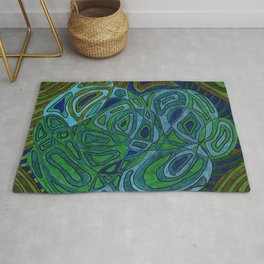 Abstract Celtic Thoughts Area & Throw Rug