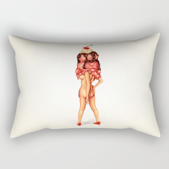 Ice Cream Girl 3 Rectangular Pillow