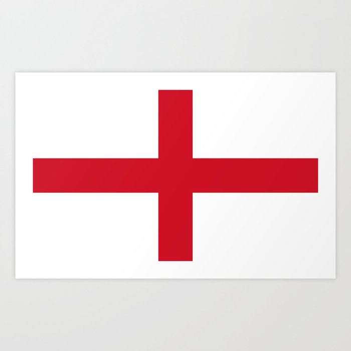  St. George's Cross (Flag of England) - Authentic version to scale and color Art Print