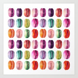 macaron lollipops Art Print