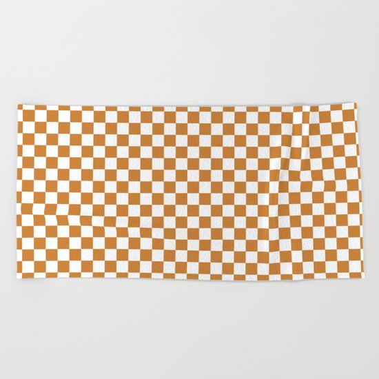 Checker (Bronze/White) Beach Towel
