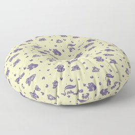 Frogs and Leaves PATTERN Floor Pillow