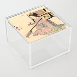 Geisha Tuning a Shamisen (Tsukioka Kogyo) Acrylic Box