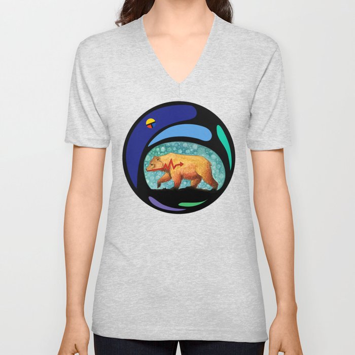 Zuni Bear V Neck T Shirt