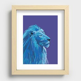 Blue Lion Recessed Framed Print