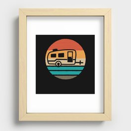 Caravan Camping Funny Camping Recessed Framed Print