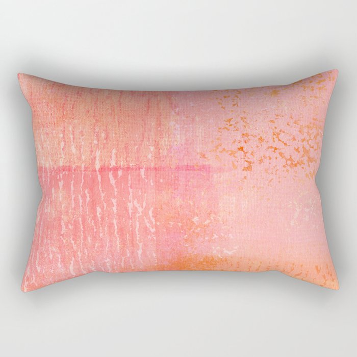 Surfaces 8 | Hot Orange & Pink Rectangular Pillow