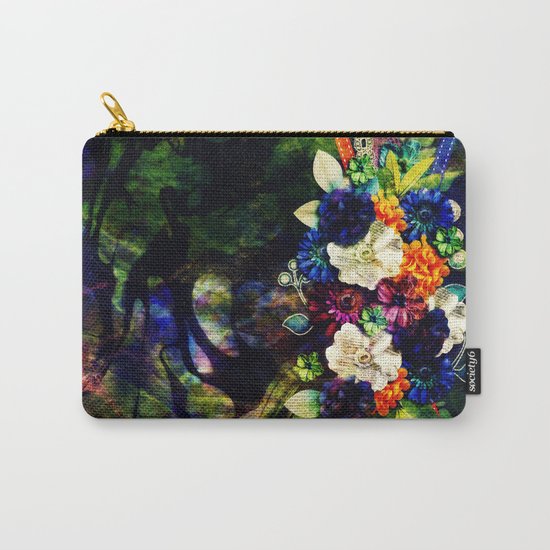 floral beauty marble Carry-All Pouch