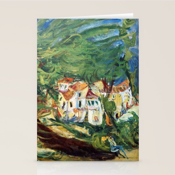 Chaim Soutine Leaning Tree Stationery Cards by Painting Artwork